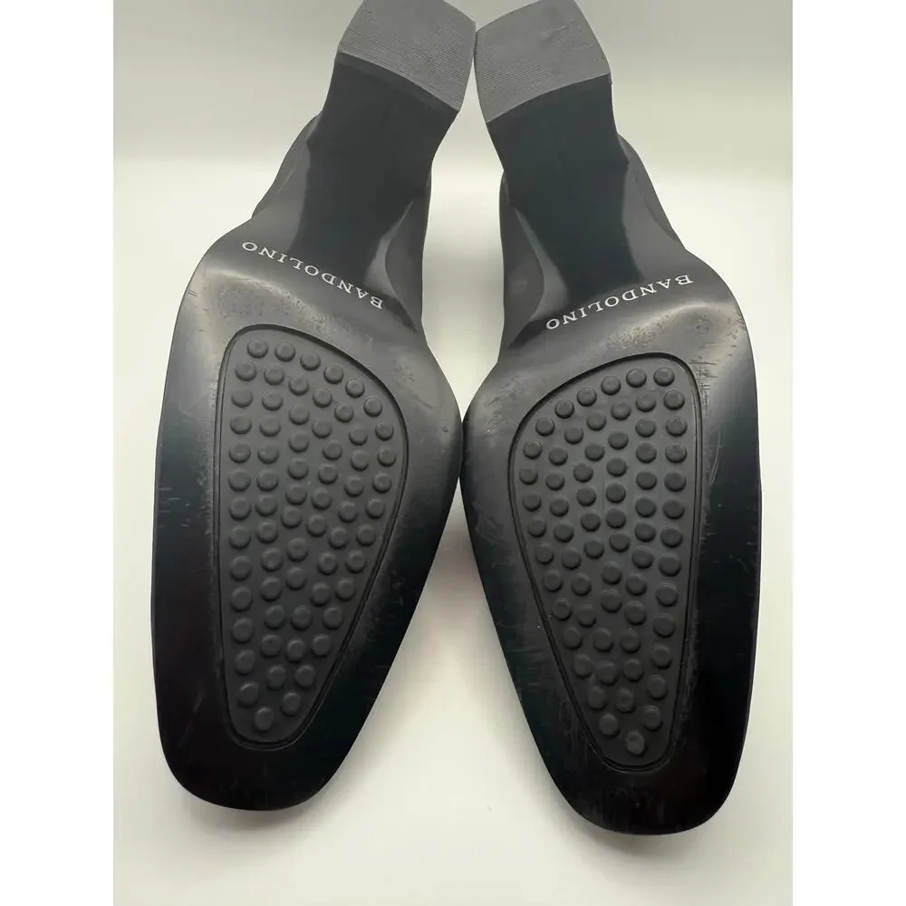 Bandolino Black Pumps 7.5 Minimalist Block Heel Classic Workwear Quiet Luxury